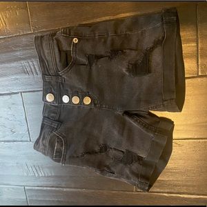 Black justice Jean shorts